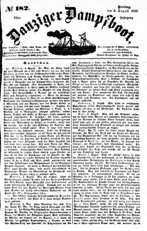 Danziger Dampfboot für Geist, Humor, Satire, Poesie, Welt- und Volksleben, Korrespondenz, Kunst, Literatur und Theater vom 06.08.1852