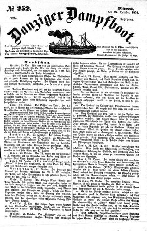 Danziger Dampfboot für Geist, Humor, Satire, Poesie, Welt- und Volksleben, Korrespondenz, Kunst, Literatur und Theater on Oct 27, 1852