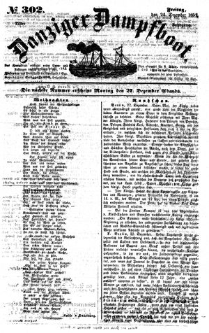Danziger Dampfboot für Geist, Humor, Satire, Poesie, Welt- und Volksleben, Korrespondenz, Kunst, Literatur und Theater on Dec 24, 1852