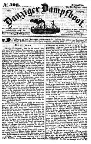Danziger Dampfboot für Geist, Humor, Satire, Poesie, Welt- und Volksleben, Korrespondenz, Kunst, Literatur und Theater on Dec 30, 1852