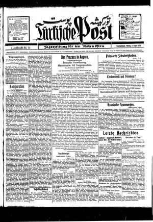 Türkische Post vom 09.08.1926