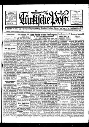 Türkische Post vom 24.10.1927