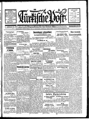 Türkische Post vom 08.10.1928