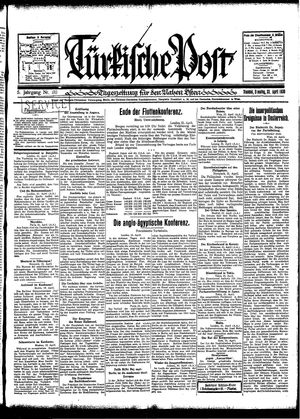 Türkische Post vom 22.04.1930