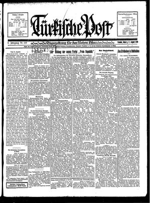 Türkische Post vom 11.08.1930