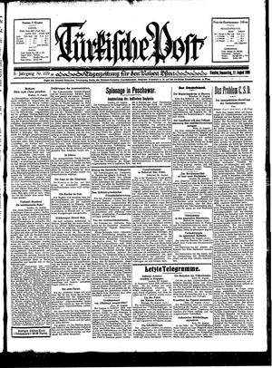 Türkische Post vom 21.08.1930