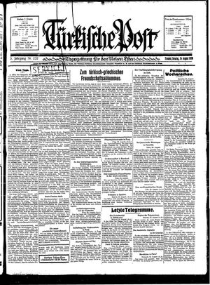 Türkische Post vom 24.08.1930