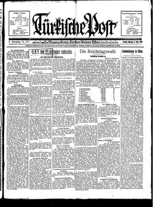Türkische Post vom 15.09.1930