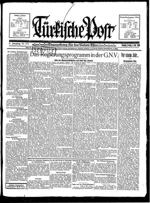 Türkische Post vom 03.10.1930