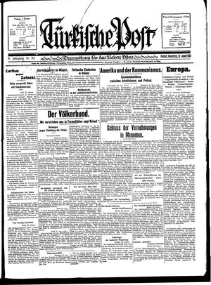 Türkische Post vom 22.01.1931