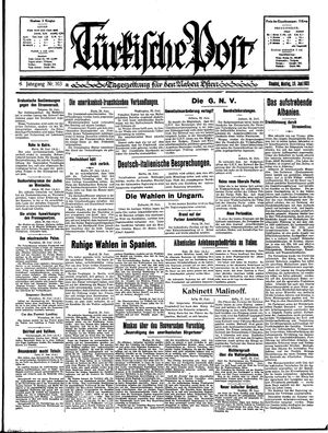 Türkische Post vom 29.06.1931
