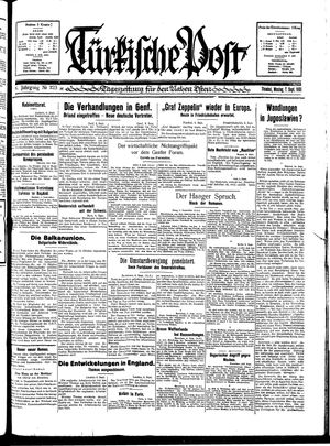 Türkische Post vom 07.09.1931