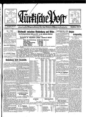 Türkische Post vom 14.03.1932