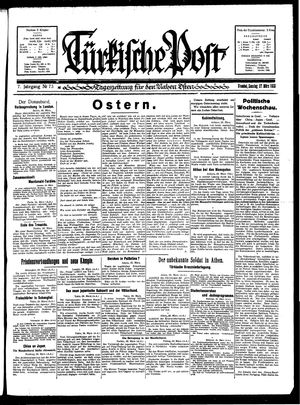 Türkische Post vom 27.03.1932