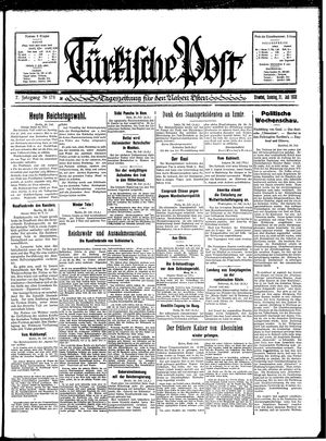 Türkische Post vom 31.07.1932