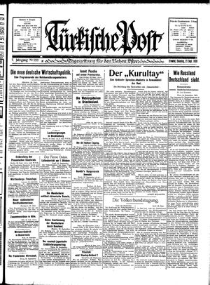 Türkische Post vom 27.09.1932