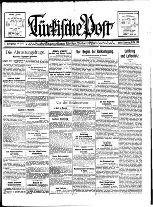 Türkische Post vom 20.10.1932