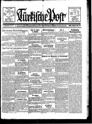 Türkische Post vom 30.04.1933