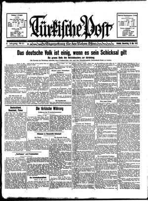 Türkische Post vom 18.05.1933