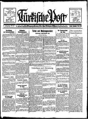 Türkische Post vom 27.05.1933