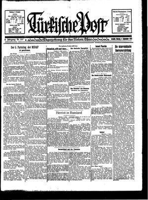 Türkische Post vom 04.09.1933