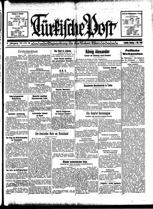 Türkische Post vom 01.10.1933