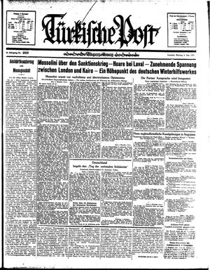 Türkische Post vom 09.12.1935