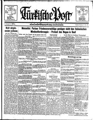 Türkische Post vom 31.12.1935