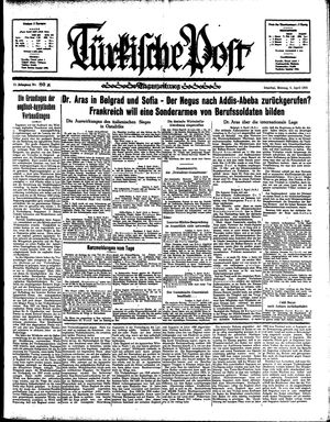 Türkische Post vom 06.04.1936