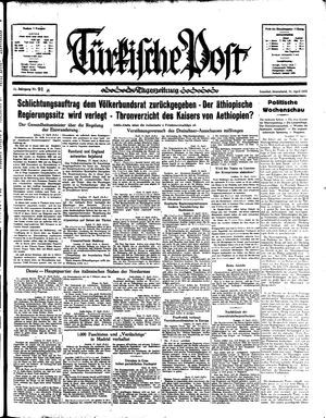 Türkische Post vom 18.04.1936