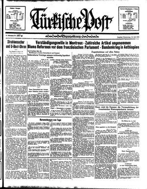 Türkische Post vom 16.07.1936