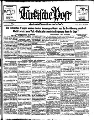 Türkische Post vom 22.07.1936