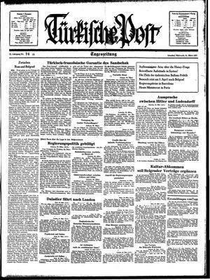 Türkische Post vom 31.03.1937