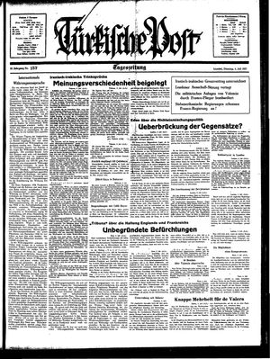 Türkische Post vom 06.07.1937