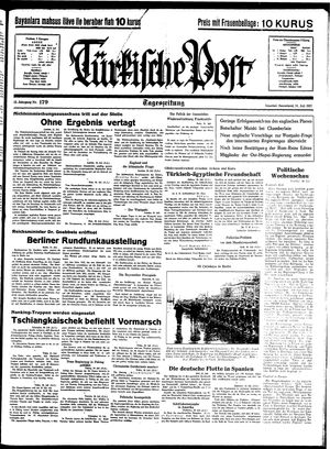 Türkische Post vom 31.07.1937
