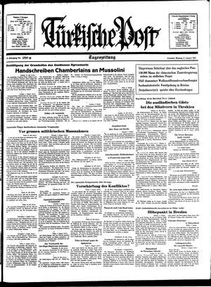 Türkische Post vom 02.08.1937