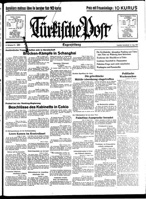 Türkische Post vom 14.08.1937