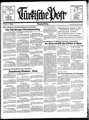 Türkische Post vom 09.09.1937