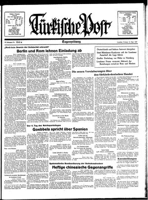 Türkische Post vom 10.09.1937