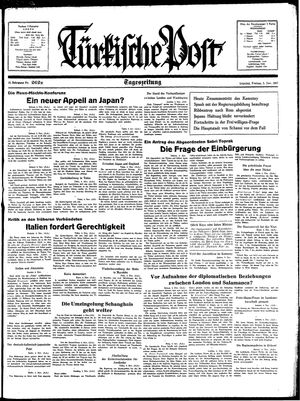 Türkische Post vom 05.11.1937
