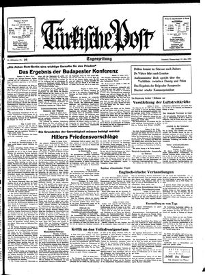 Türkische Post on Jan 13, 1938