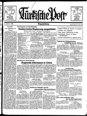 Türkische Post vom 16.02.1938