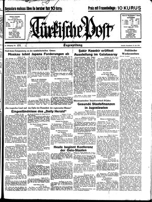 Türkische Post vom 23.07.1938