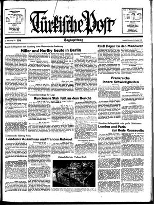 Türkische Post vom 24.08.1938