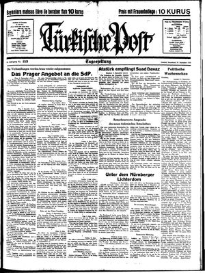Türkische Post on Sep 10, 1938