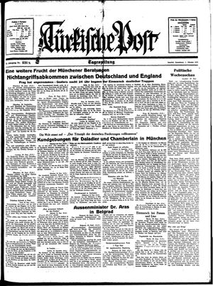 Türkische Post vom 01.10.1938