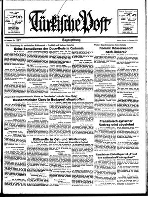 Türkische Post vom 19.12.1938