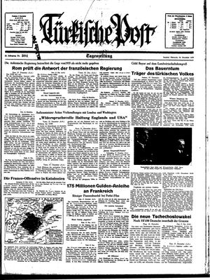 Türkische Post vom 28.12.1938