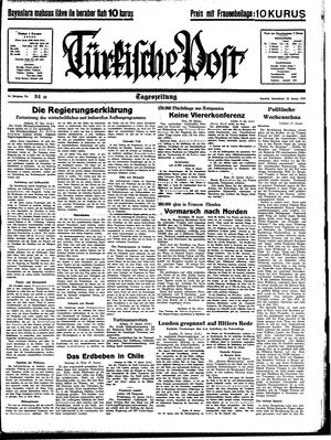 Türkische Post vom 28.01.1939