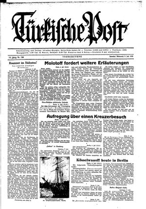 Türkische Post vom 05.07.1939